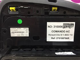 Comando de AC  Renault Clio IV  de 2013 - Ref OEM :  275108796R